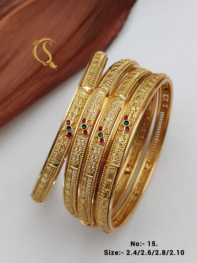 Designer Micro Gold Plating 4 Pice Bangles Suppliers in Mumbai
